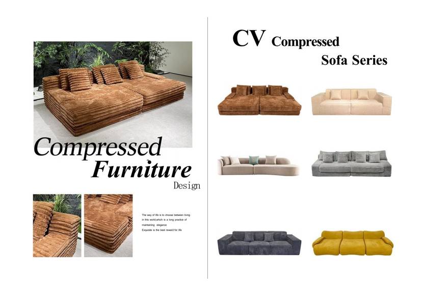 Custom Compressed Sofa: Style Meets Space Efficiency
