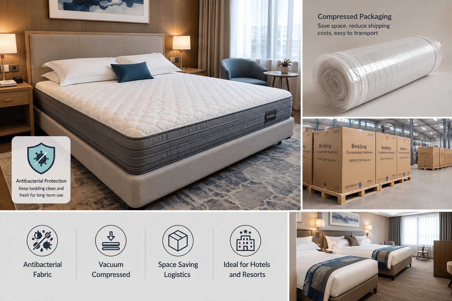 Antibacterial Compressed Bedding: Hygienic Packaging Solutions for OEM and Hospitality Supply